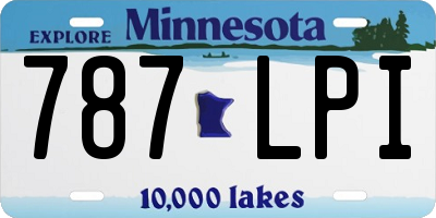 MN license plate 787LPI