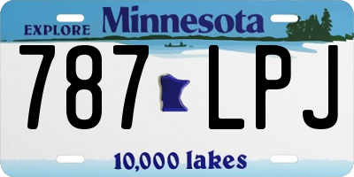 MN license plate 787LPJ