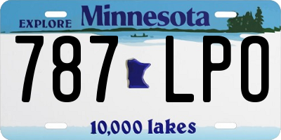 MN license plate 787LPO
