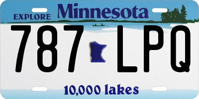 MN license plate 787LPQ