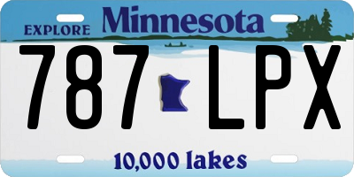 MN license plate 787LPX