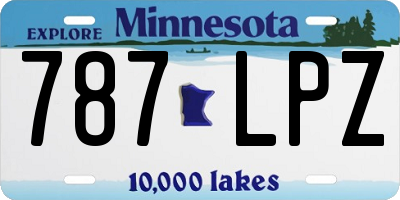 MN license plate 787LPZ