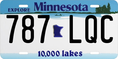 MN license plate 787LQC