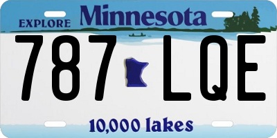 MN license plate 787LQE