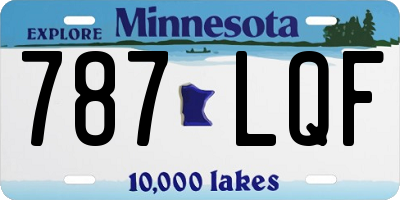 MN license plate 787LQF