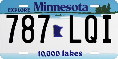 MN license plate 787LQI