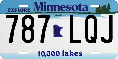 MN license plate 787LQJ