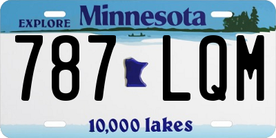MN license plate 787LQM