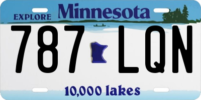 MN license plate 787LQN