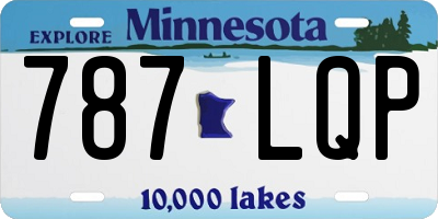 MN license plate 787LQP
