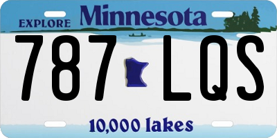 MN license plate 787LQS