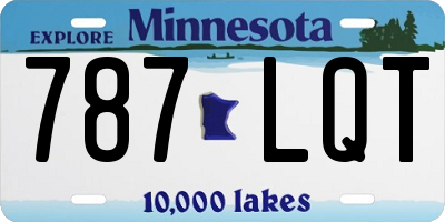 MN license plate 787LQT