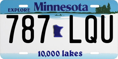 MN license plate 787LQU