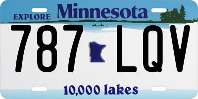 MN license plate 787LQV