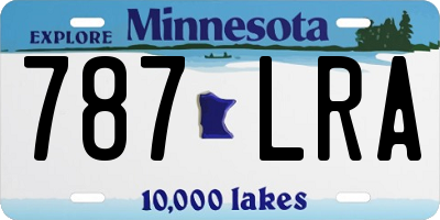 MN license plate 787LRA