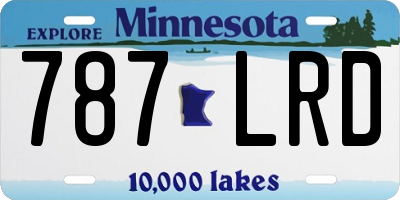 MN license plate 787LRD