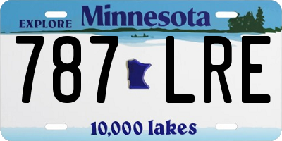 MN license plate 787LRE