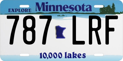 MN license plate 787LRF