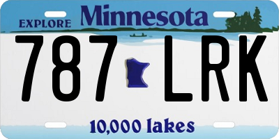 MN license plate 787LRK