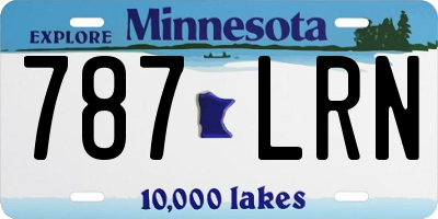 MN license plate 787LRN