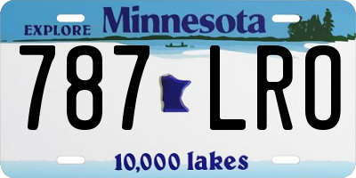 MN license plate 787LRO