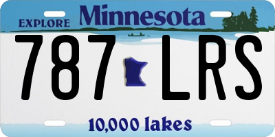 MN license plate 787LRS