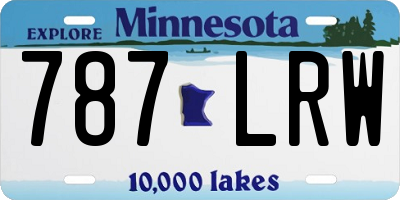 MN license plate 787LRW