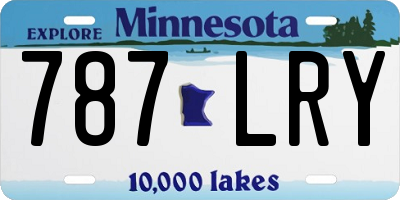 MN license plate 787LRY