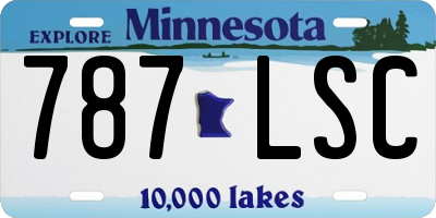 MN license plate 787LSC