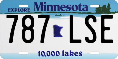 MN license plate 787LSE