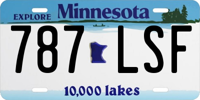 MN license plate 787LSF