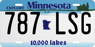 MN license plate 787LSG