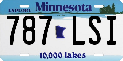 MN license plate 787LSI