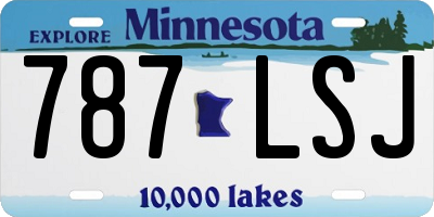 MN license plate 787LSJ