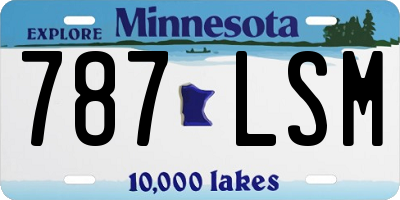 MN license plate 787LSM