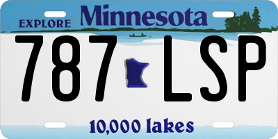 MN license plate 787LSP