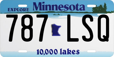 MN license plate 787LSQ