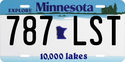 MN license plate 787LST