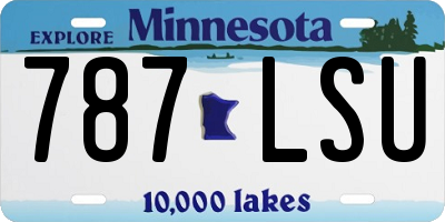 MN license plate 787LSU