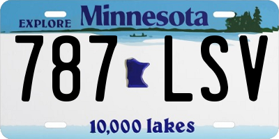 MN license plate 787LSV