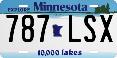 MN license plate 787LSX