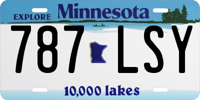 MN license plate 787LSY