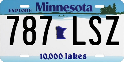 MN license plate 787LSZ