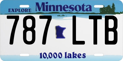MN license plate 787LTB