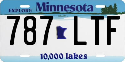 MN license plate 787LTF