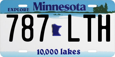 MN license plate 787LTH
