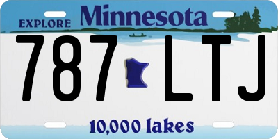 MN license plate 787LTJ