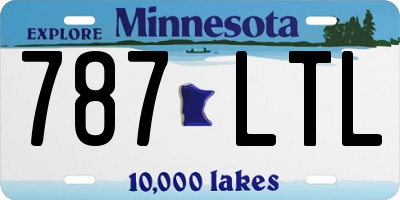 MN license plate 787LTL