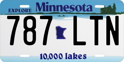 MN license plate 787LTN