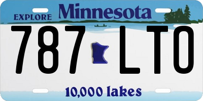 MN license plate 787LTO